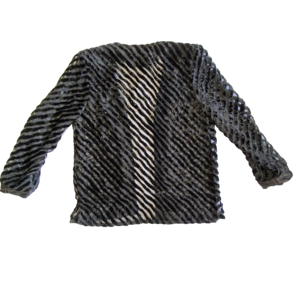 VIA MAX Velvet Burnout Jacket w/ Satin Trim – 1990s – Fits Like L - Picture 6 of 14